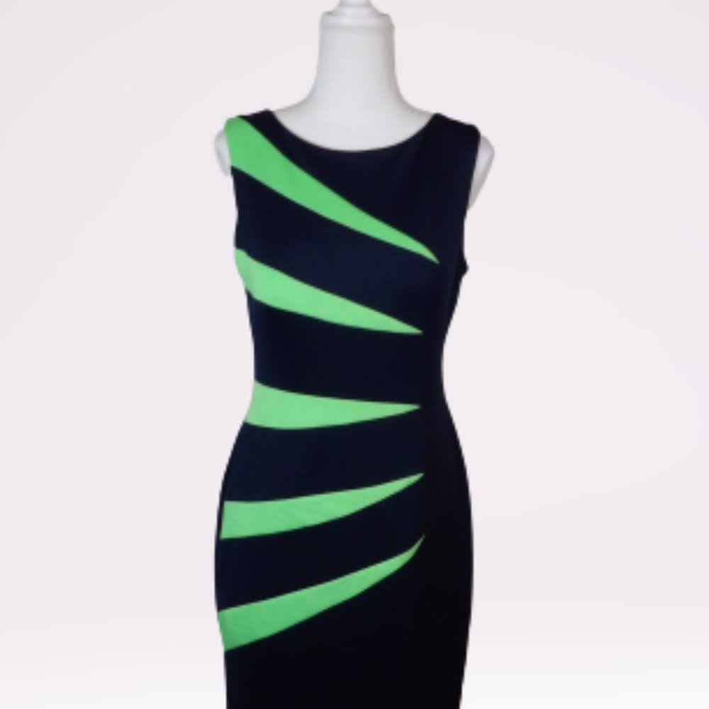 "Connected" Sleeveless Black Form Fitting Dress